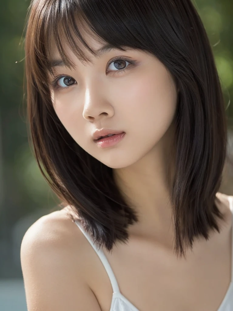One Girl, (beautiful girl, Delicate girl:1.3), (:1.3),
break, Very beautiful eyes, (Symmetrical eyes:1.3),
break, , Brown eyes, Parted bangs, Brown Hair, bikini
break, (Eye and facial details:1.0),
break, (masterpiece, Highest quality, Very detailed, Detailed face, 8k)