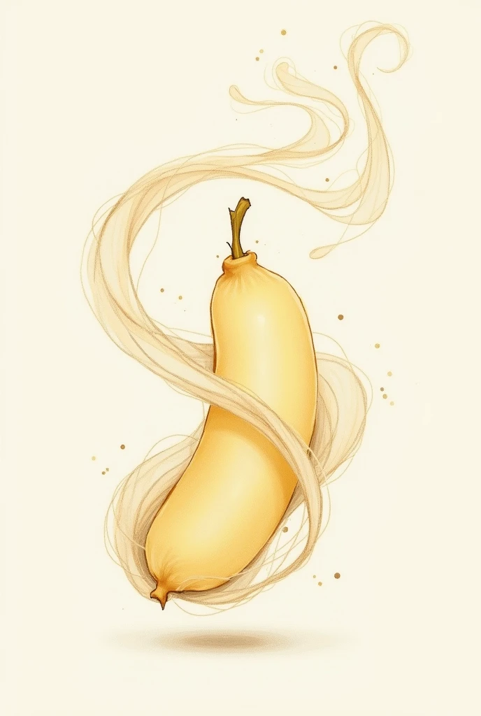 A butter bean being "hugged" by a whirlwind of air, symbolizing the drying process. in drawing and creative shelled beans