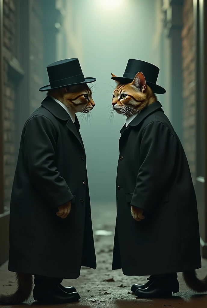 1 hitler cat, 2 Orthodox Jewish cats