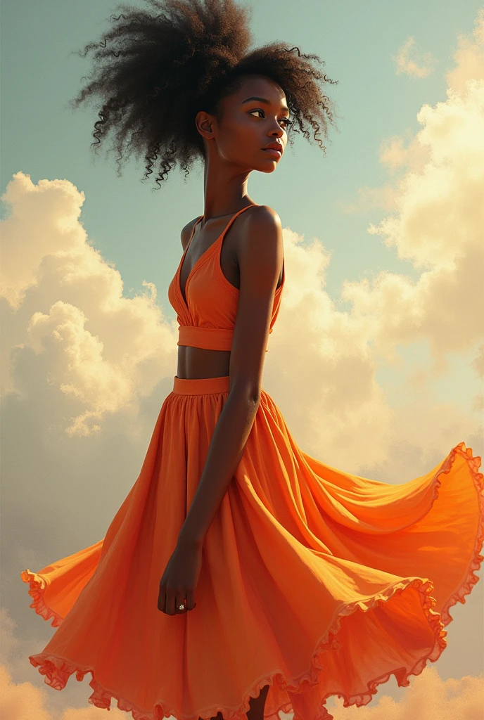 black girl in a skirt