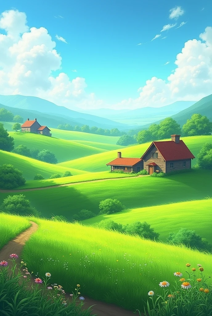 Photos of green fields 