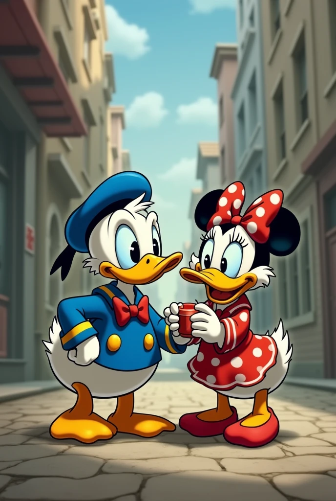Donald Duck and Miney Sucking