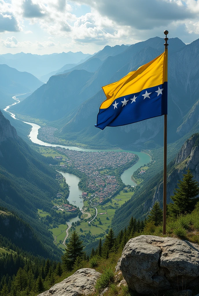 Make bosnia the biggest country in europe. With bosnian flag