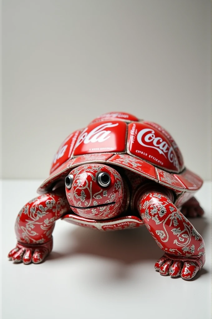 Turtle made from Coca Cola cans
