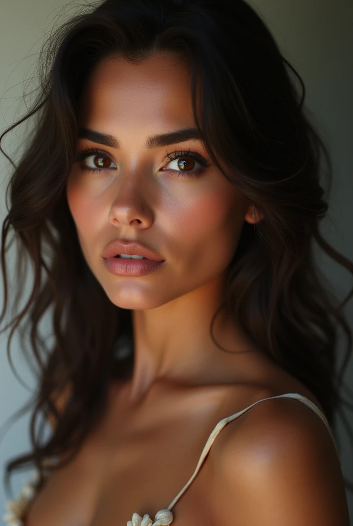 jeune femme sexy, latine, brun, portrait, Regard sexy sur le spectateur, la plus haute qualité