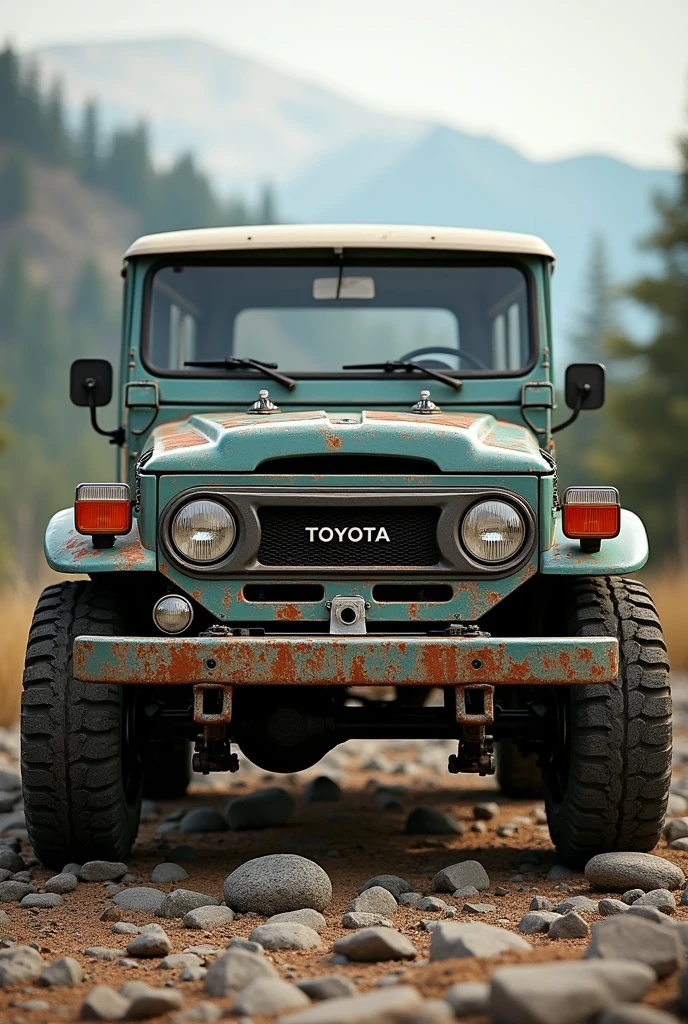 Land Cruiser year 1986 with front bumper of Land Cruiser series 79 year 2010
