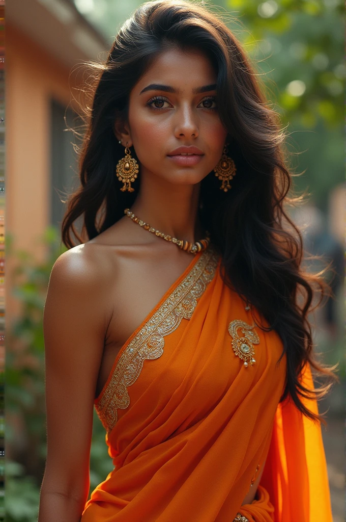 A beautiful indian girl in short clothes who attract everyone