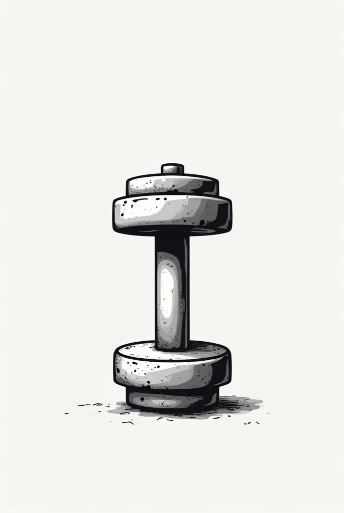 
black and white dumbell 2d