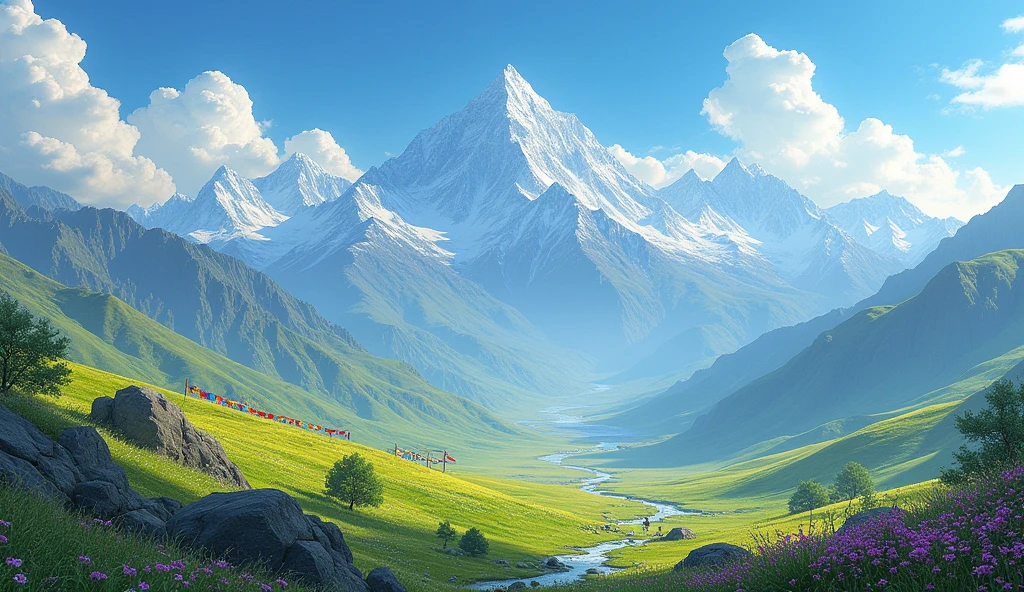 Tibetan landscape without people