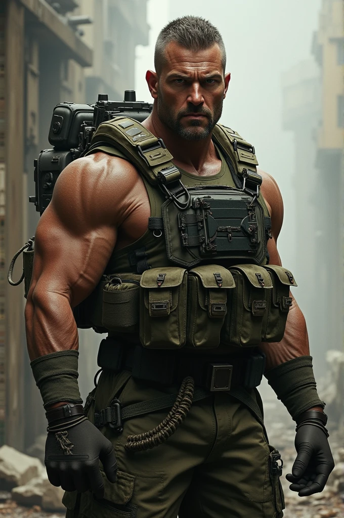 Un gars musclé et ultra intelligent en treillis militaire qui s'appelle louislesauvage
