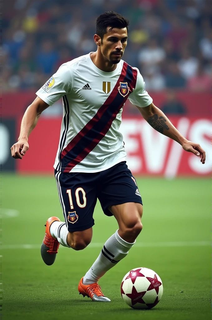 Create Cristina or Ronaldo playing with the Colo Colo football club shirt