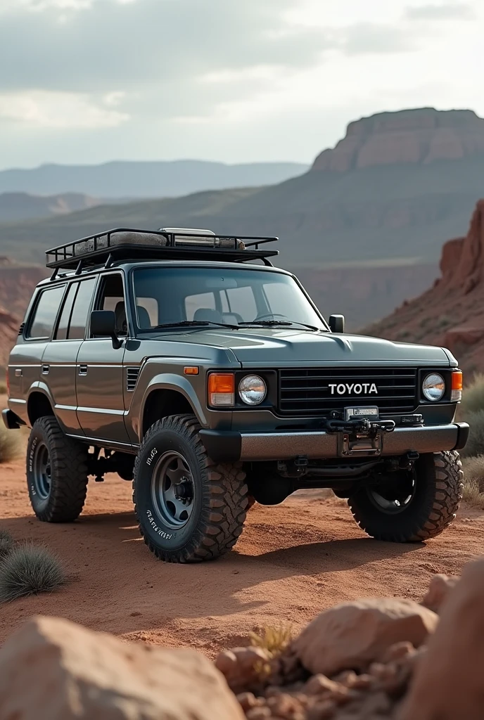 Land Cruiser year 1986 with lead gray rims