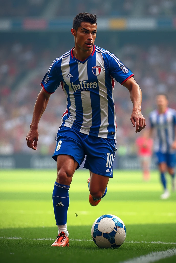 Create Cristino Ronaldo playing with the CDS Colo Colo shirt