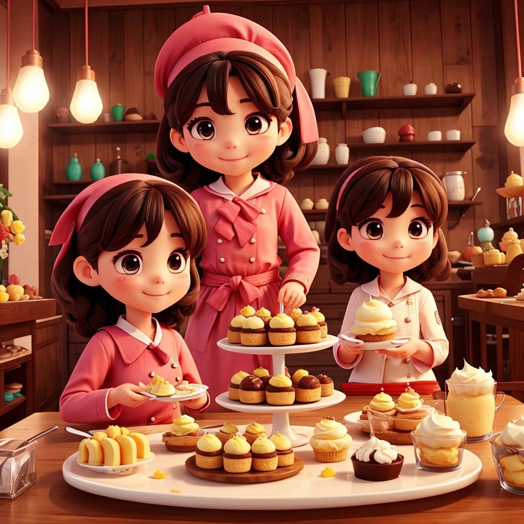 Cute makes desserts at a Korean