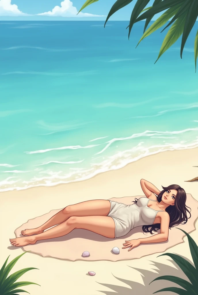Lying on the beach