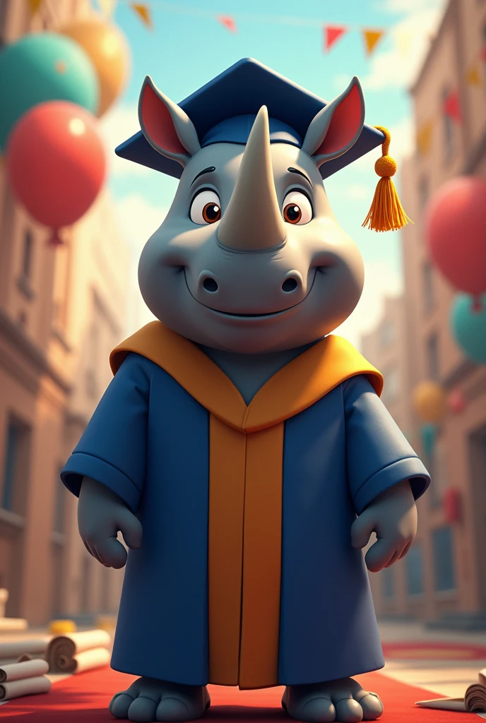 Graduated Disney style rhino