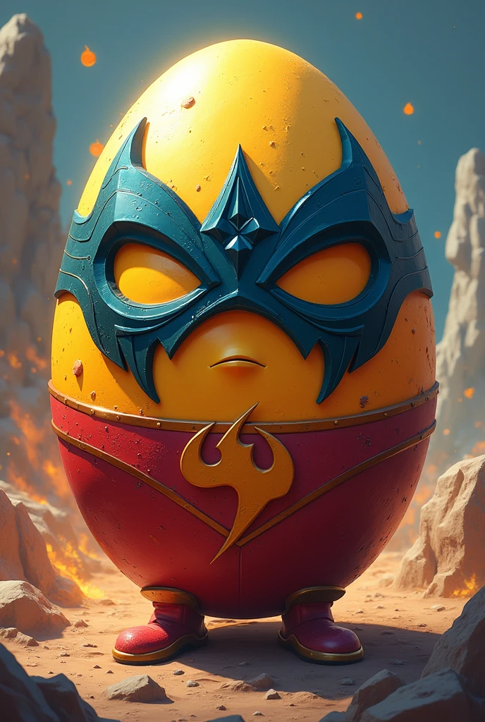 Superhero egg with mask 
