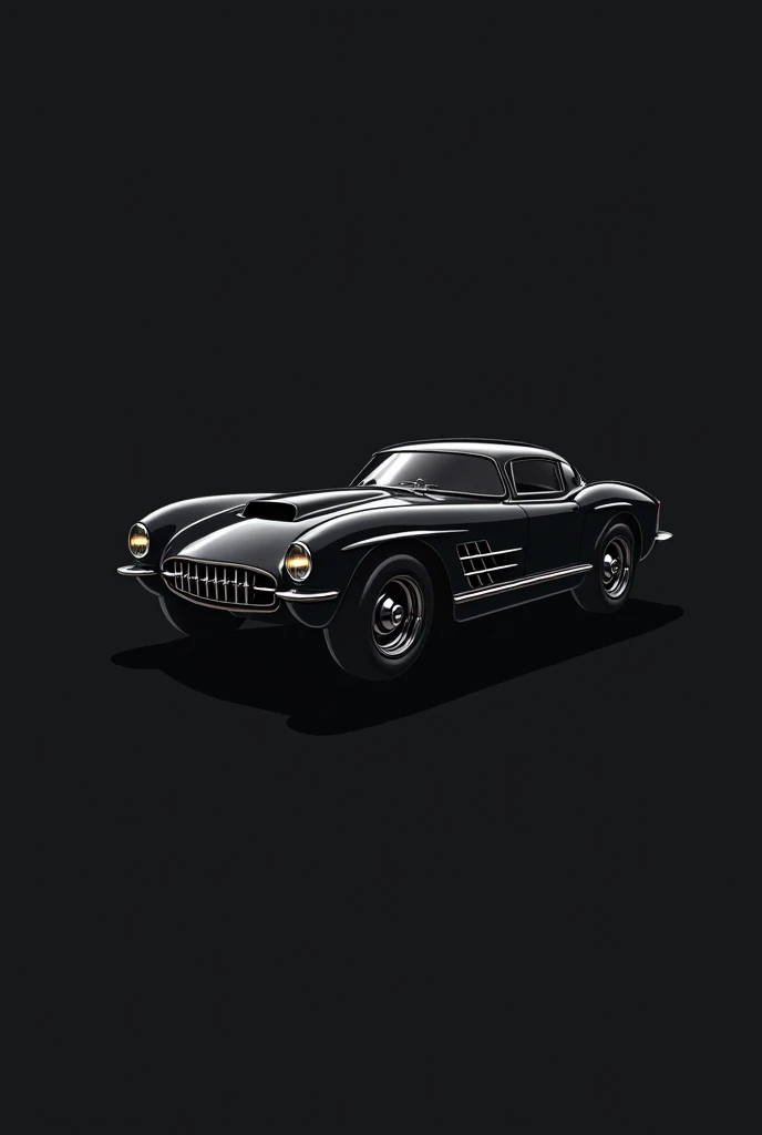 Create me a modern logo with a black car designed with Zoro's swords with the name Castellanos