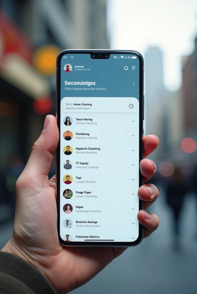 Cell phone with app for professional and home services