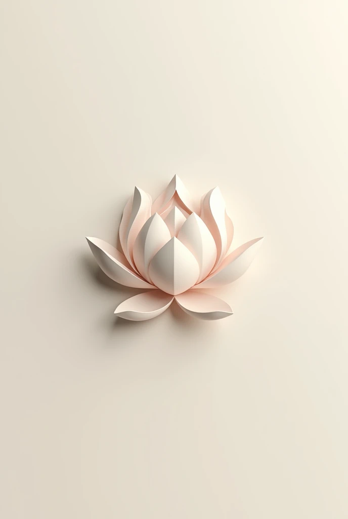 Design a minimalist 3D logo for an Asian culinary channel named 'Lotus Taste.' Incorporate the lotus flower as a central element, symbolizing purity and elegance, combined with subtle hints of Asian cuisine. The design should be clean, modern, and visually balanced, with a delicate 3D effect that enhances the logo's depth and sophistication.