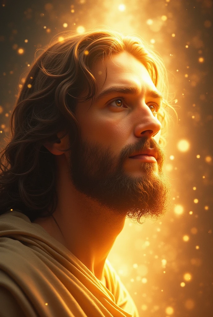 Majestic photos of jesus christ, with his face covered with a bright light the light covering his entire face
