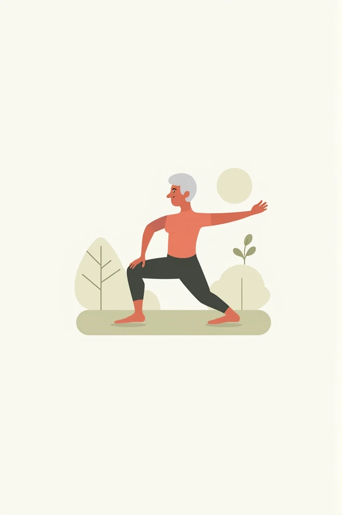 A logo for a stretching and exercise app for seniors