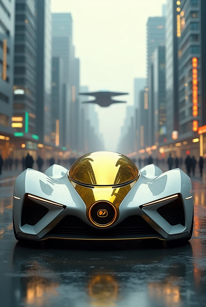 futuristic car ir1 golden cockpit