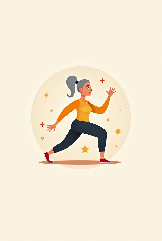 A logo for a stretching and exercise app for seniors, called best age