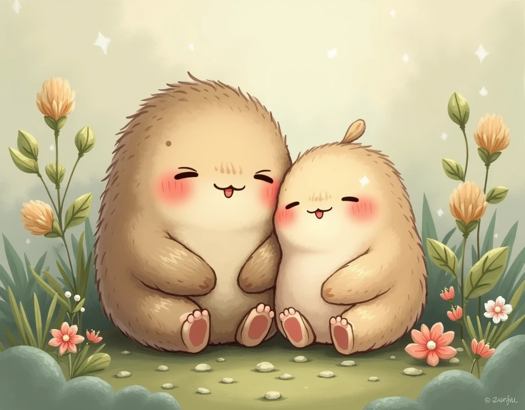 Give me a stylish and cute text, "PEBBLES & SNUGGLES"
