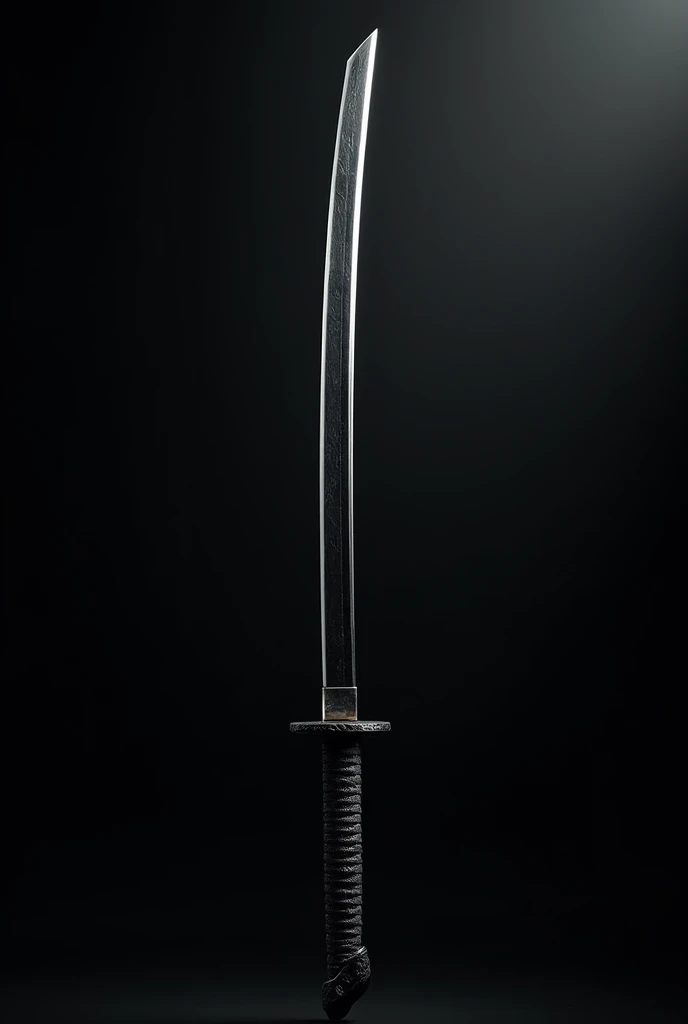 A katana with a black blade