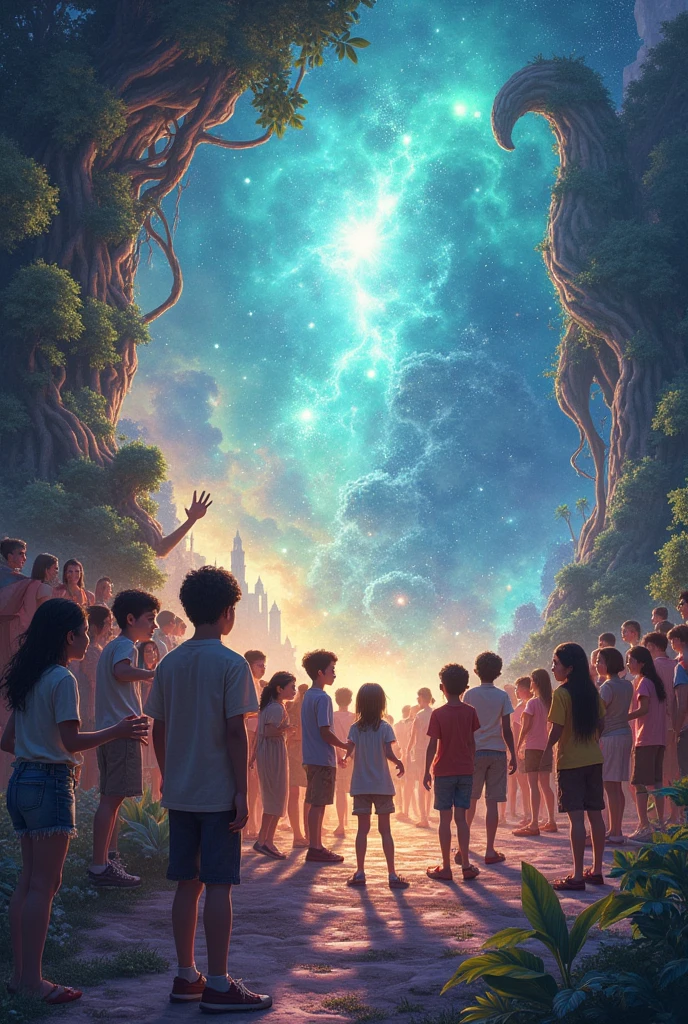 create an image that says "TRANSFORMING REALITIES" AND LET THERE BE BOYS, GIRLS AND YOUNG PEOPLE