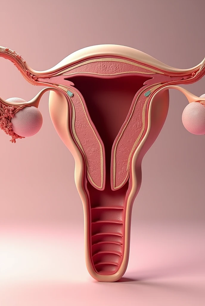 Create a memory image of the internal female reproductive system 