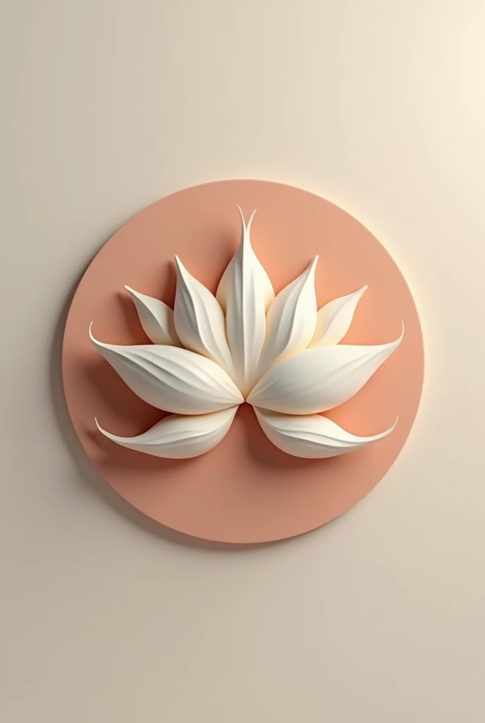 Design a 3D minimalist logo for an Asian culinary channel named 'Lotus Taste.' Focus on a sleek, modern lotus flower as the central element, symbolizing the essence of Asian cuisine. Keep the design clean and simple, with subtle 3D effects that add depth without overwhelming the minimalist style