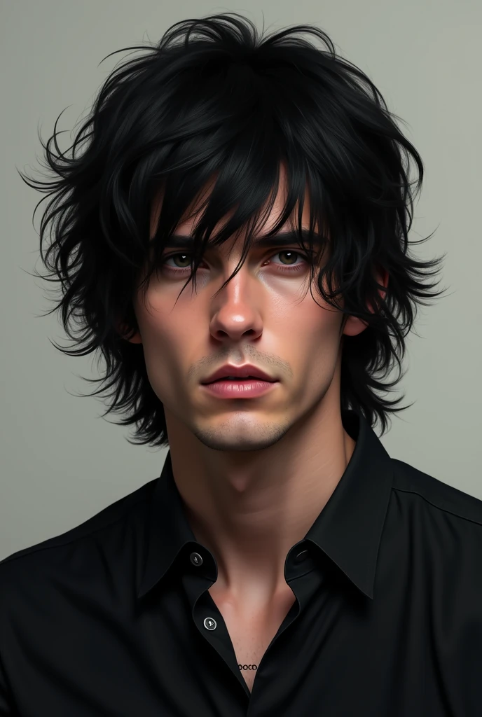 Scott Swift con cabello negro
