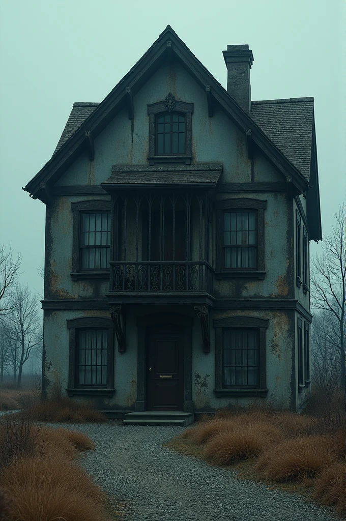 A house with black bars 
