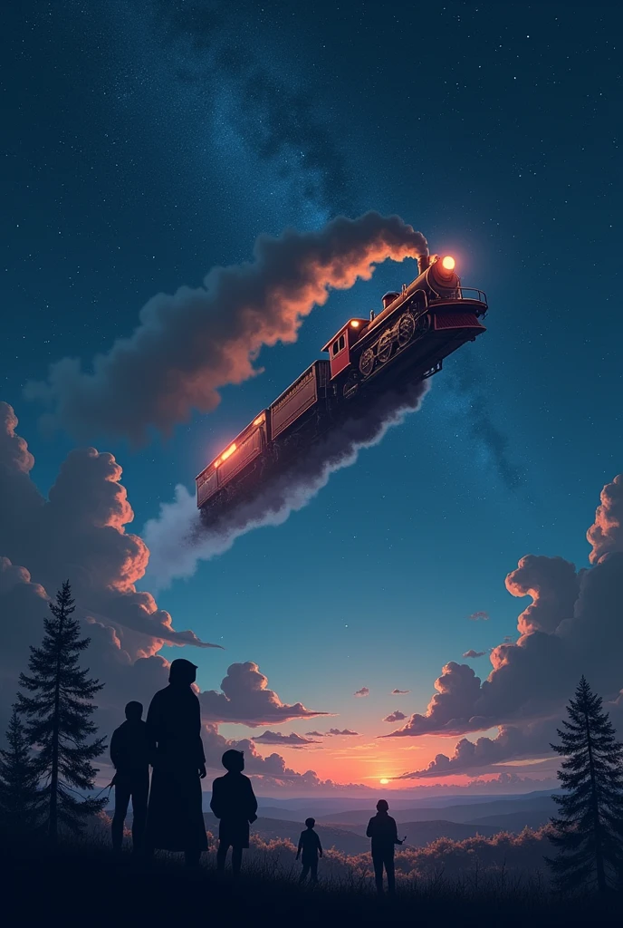 Night Sky People who look up Flying locomotive star