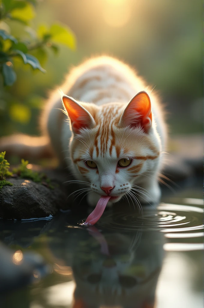 Cat drink water