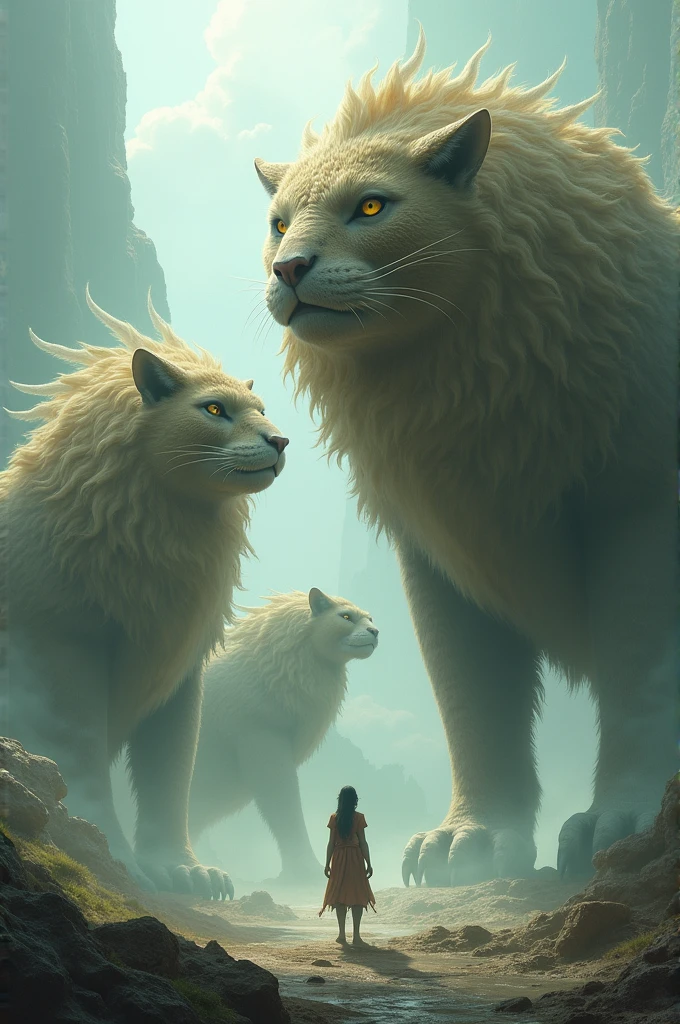 3 big whose and one human