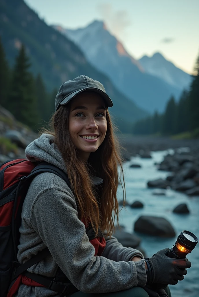 Prompts Copy prompts female miner at work Photorealistic, Best Quality, hyper detailed, beautiful woman, autophoto, Upper part of the body, Alone, wearing sweater, outdoor, (evening), mountains, real life nature, stars, officer, (happy, happy), sleeping bag, gloves, sweater, cap, flashlight, forest, rocks, river, wood, smoke, fog, clear sky, analog style, looking at the viewer, skin texture, film grain, close up, ultra high resolution, best shadow, raw, InstagramLUT