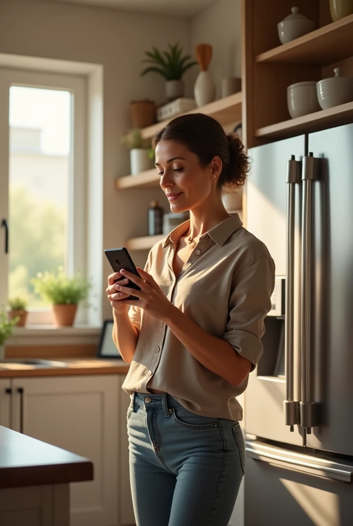 housewife using a cell phone



