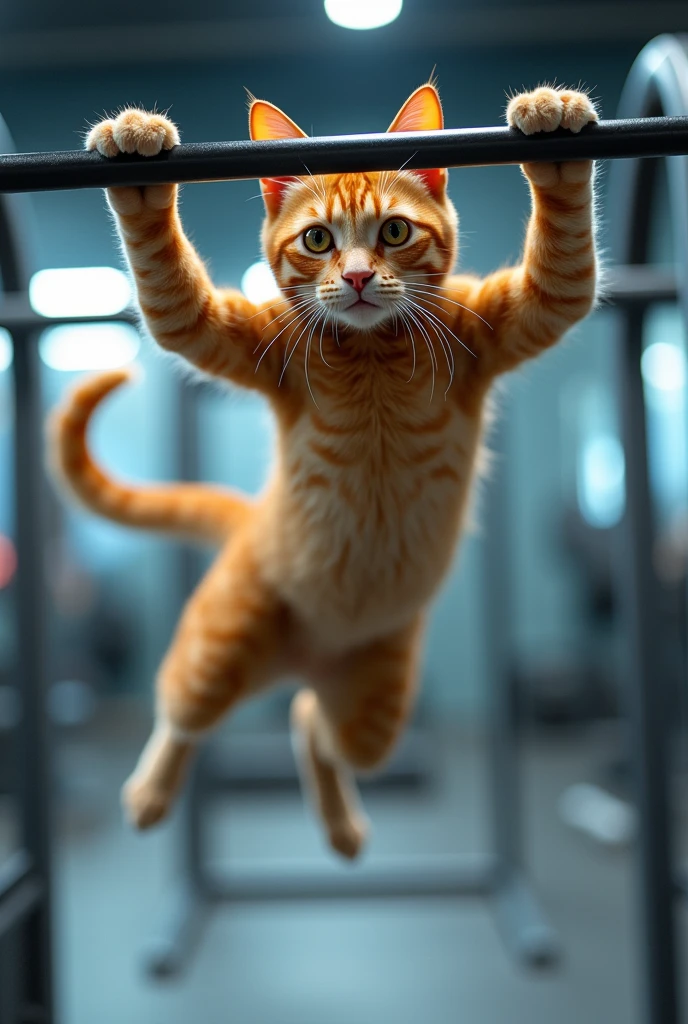 cat doing gym 