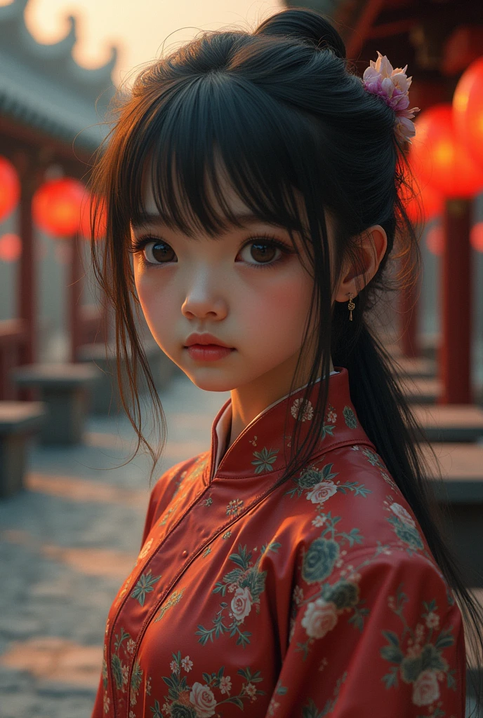 Best Quality,masterpiece,1 girl from an imaginative female page of Macau,raw oil,The background is unique The Stone Tables.,at dawn,shaded cell,anaglyph effect,ultra high resolution,Extremely detailed official Unity 8K wallpapers,ultra high resolution,Ultra high quality,