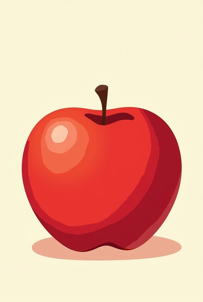 An easy drawing of an apple