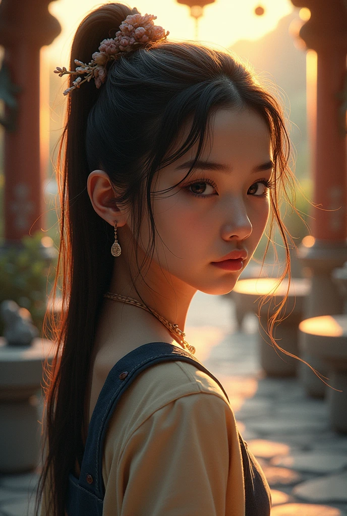 Best Quality,masterpiece,1 girl from an imaginative female page of Macau,raw oil,The background is unique The Stone Tables.,at dawn,shaded cell,anaglyph effect,ultra high resolution,Extremely detailed official Unity 8K wallpapers,ultra high resolution,Ultra high quality,