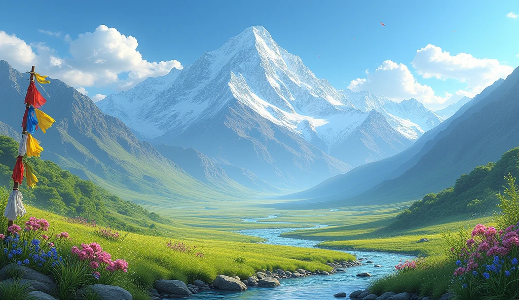 Tibetan landscape without people