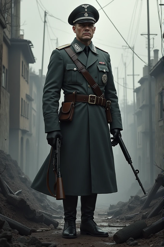 Have dinner for me a Nazi German soldier doing Hitler's osimbili