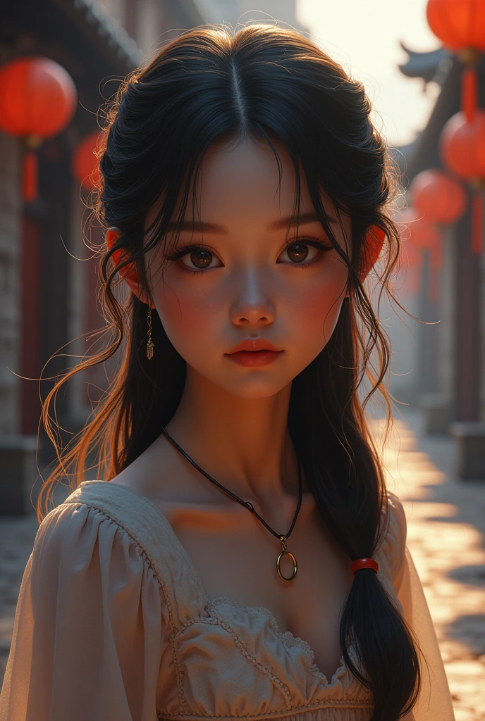 Best Quality,masterpiece,1 girl from an imaginative female page of Macau,raw oil,The background is unique The Stone Tables.,at dawn,shaded cell,anaglyph effect,ultra high resolution,Extremely detailed official Unity 8K wallpapers,ultra high resolution,Ultra high quality,