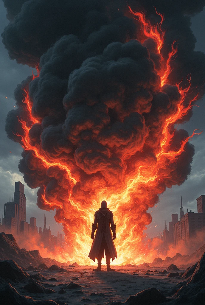 Black Flame Explosion Anime Gif