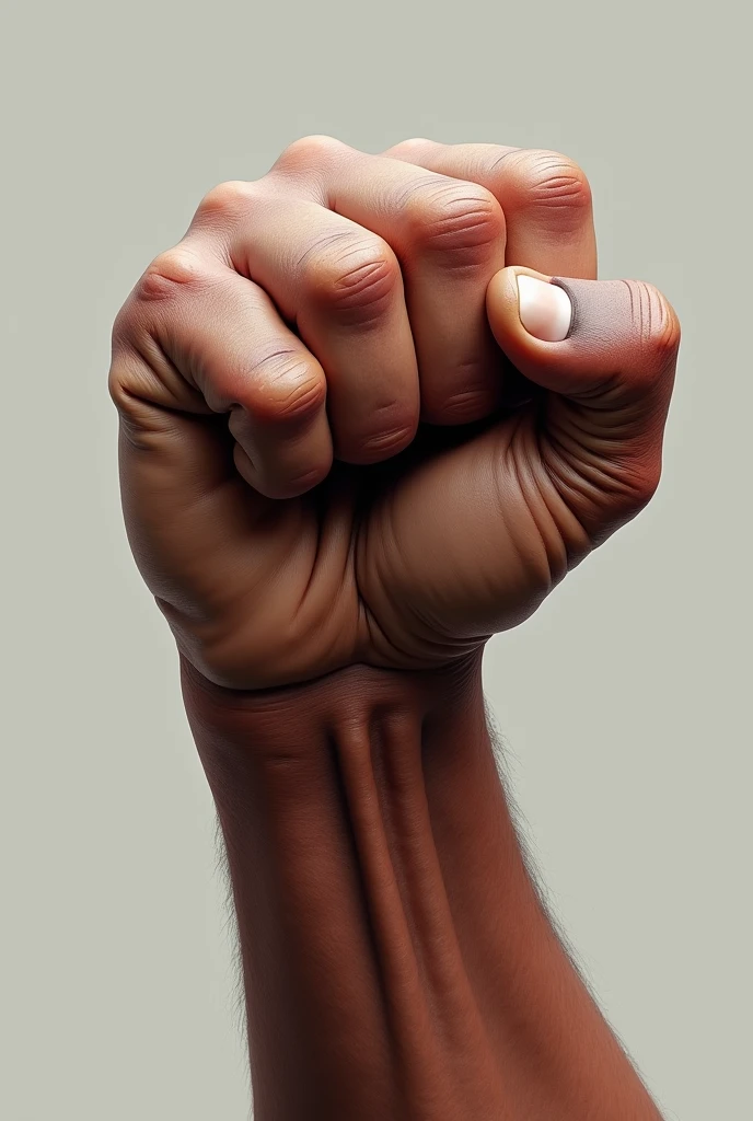 Drawing of a closed fist, masculine power