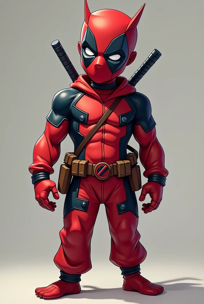 Deadpool wearing pajamas with Wolverine on it